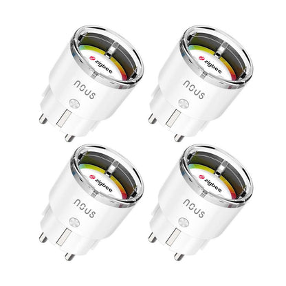 4X Nous A1Z 10A 2500W Verbrauchsmessung ZigBee 3.0 Smart Socket - Alexa - Google