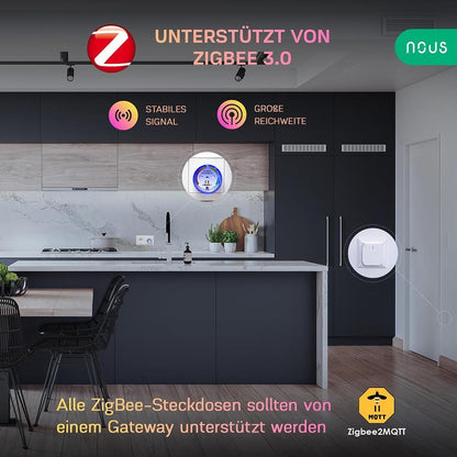 4X Nous A1Z 10A 2500W Verbrauchsmessung ZigBee 3.0 Smart Socket - Alexa - Google