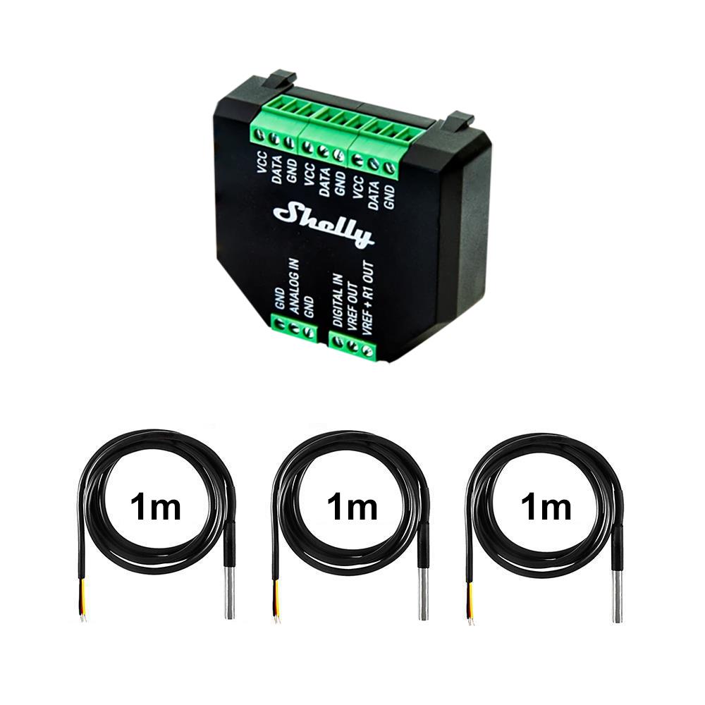 Shelly Plus AddOn Sensor Erweiterung für Plus Devices opt. max. 5x DS18B20