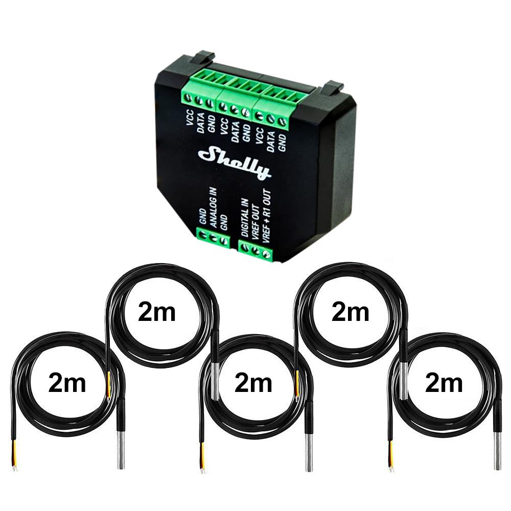 Shelly Plus AddOn Sensor Erweiterung für Plus Devices opt. max. 5x DS18B20