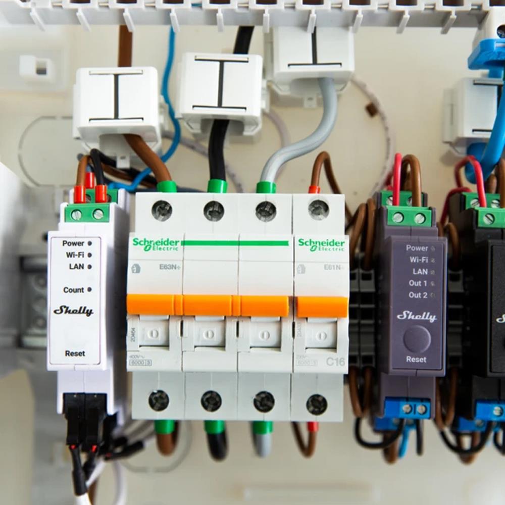 Shelly Pro 3EM 3-Phasen-Stromverbrauchsmessgerät 120A WiFi LAN BT DIN Montage