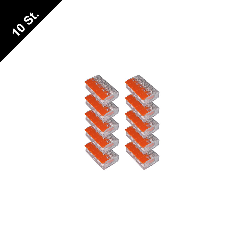 Hebelklemme Verbindungsklemme Kabelklemme Orange 415 5 Leiter 10-100 Stück
