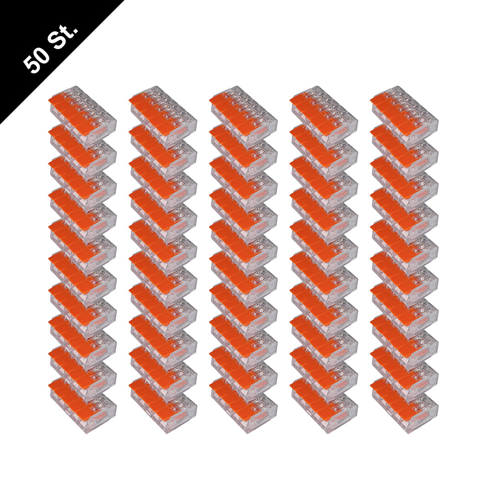 Hebelklemme Verbindungsklemme Kabelklemme Orange 415 5 Leiter 10-100 Stück
