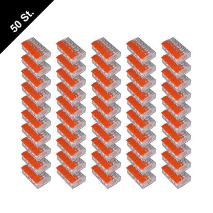 Hebelklemme Verbindungsklemme Kabelklemme Orange 415 5 Leiter 10-100 Stück