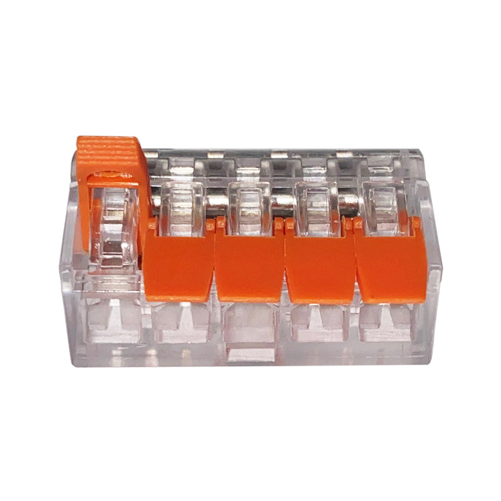 Hebelklemme Verbindungsklemme Kabelklemme Orange 415 5 Leiter 10-100 Stück