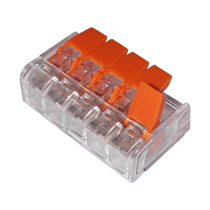 Hebelklemme Verbindungsklemme Kabelklemme Orange 415 5 Leiter 10-100 Stück