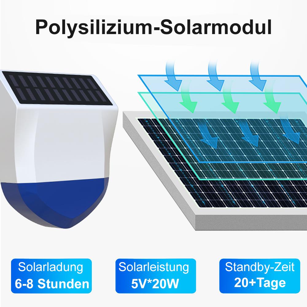 NEO NAS-AB06B ZigBee 3.0 Outdoor Solar Smart Alarm Sirene IPX5 95dB, Z2MQTT, ZHA