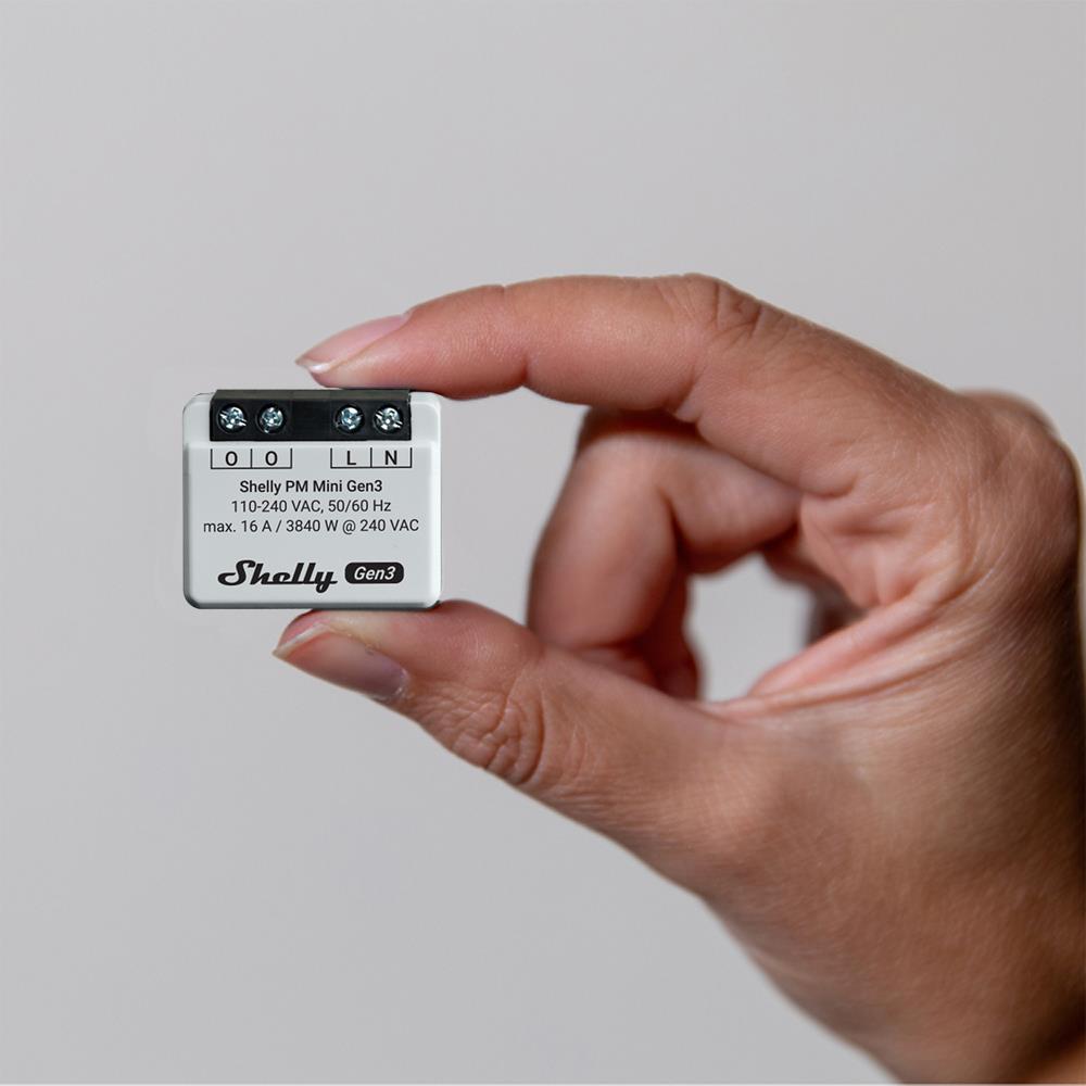Shelly Plus PM Mini Gen3 16A AC Energieeinspeisung WiFi PowerMeter Tasmota 15 PV