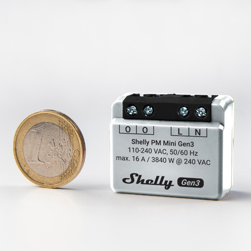 Shelly Plus PM Mini Gen3 16A AC Energieeinspeisung WiFi PowerMeter Tasmota 15 PV