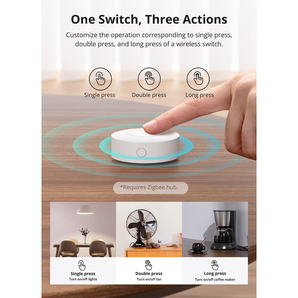 Sonoff SNZB-01P ZigBee 3.0 Smart Wireless Switch Button Schalter Taster Remote