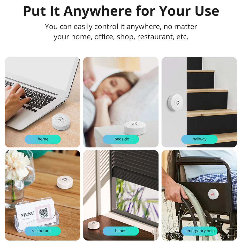 Sonoff SNZB-01P ZigBee 3.0 Smart Wireless Switch Button Schalter Taster Remote