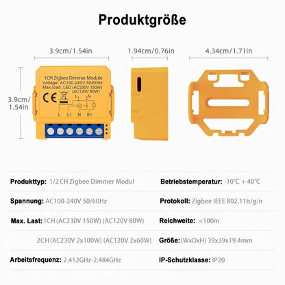 Avatto ZDMS16-1 ZigBee 3.0 1 Kanal 1CH Smart Lichtschalter Dimmer Modul TUYA