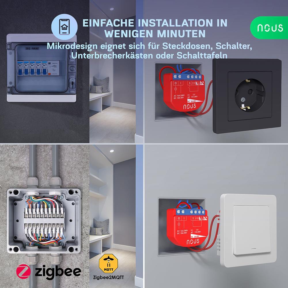NOUS B1Z Zigbee 3.0 Smart Switch 1 Kanal 1 Channel AC - DC no PM
