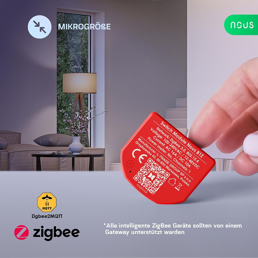 NOUS B1Z Zigbee 3.0 Smart Switch 1 Kanal 1 Channel AC - DC no PM