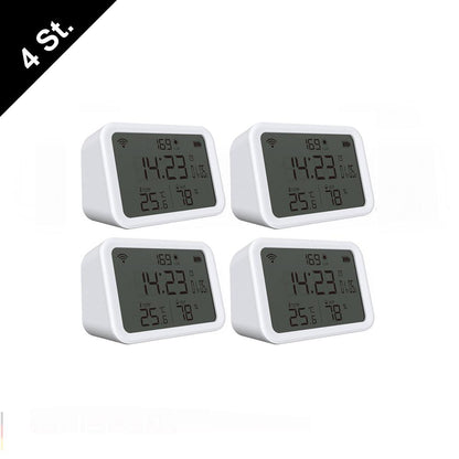 NEO NAS-CW01W TW WiFi 4in1 Wecker Helligkeit Temperatur Feuchtigkeitssensor Tuya