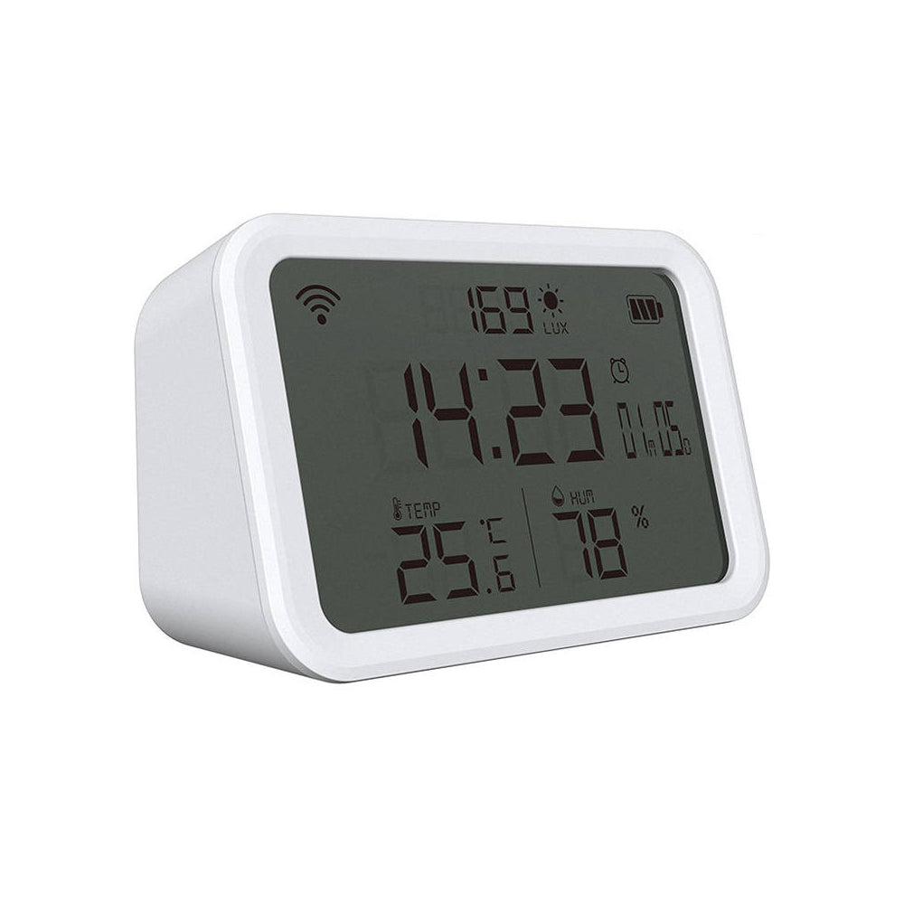 NEO NAS-CW01W TW WiFi 4in1 Wecker Helligkeit Temperatur Feuchtigkeitssensor Tuya