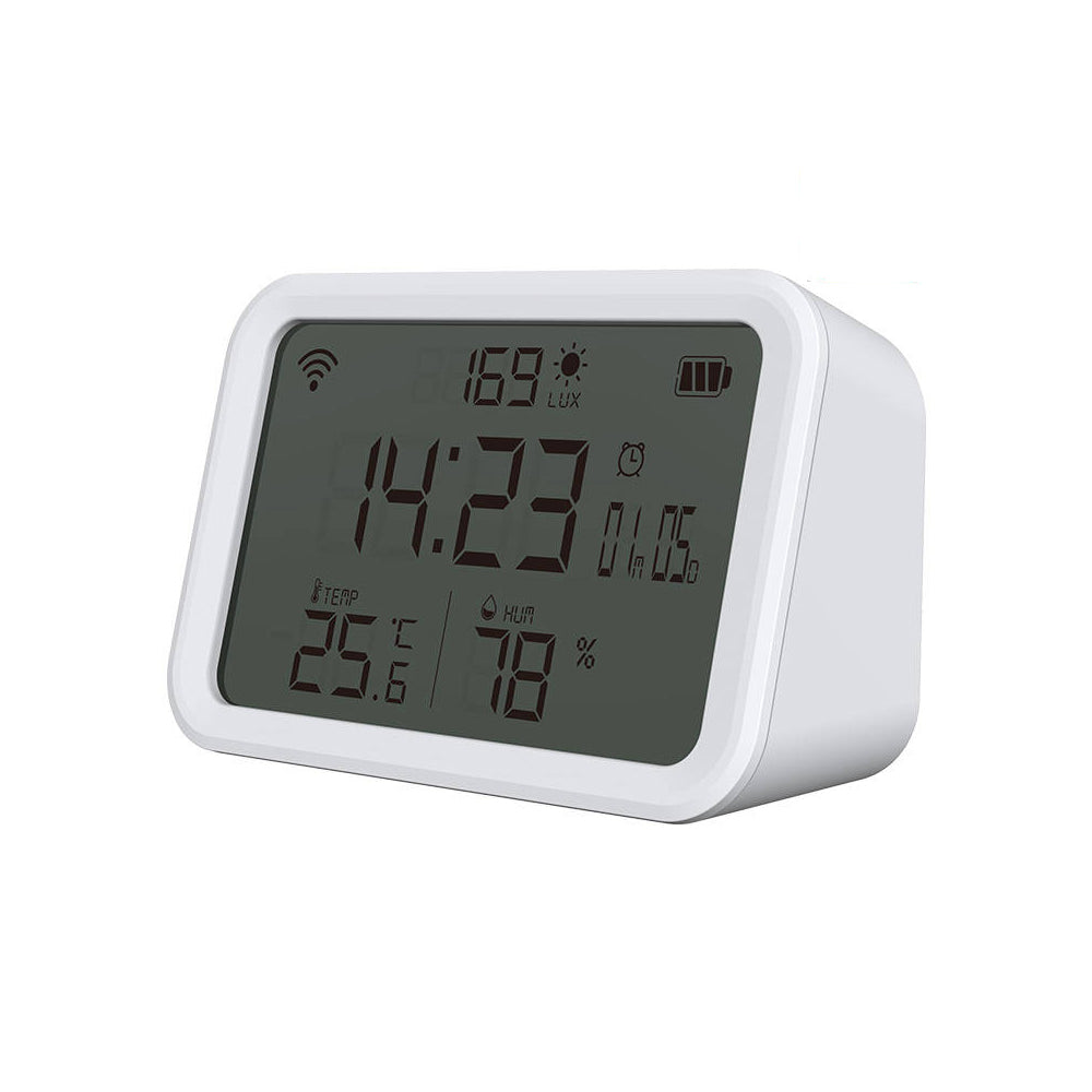 NEO NAS-CW01W TW WiFi 4in1 Wecker Helligkeit Temperatur Feuchtigkeitssensor Tuya