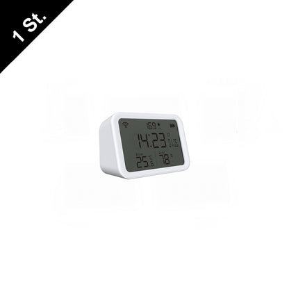 NEO NAS-CW01W TW WiFi 4in1 Wecker Helligkeit Temperatur Feuchtigkeitssensor Tuya