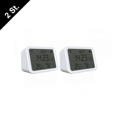 NEO NAS-CW01W TW WiFi 4in1 Wecker Helligkeit Temperatur Feuchtigkeitssensor Tuya