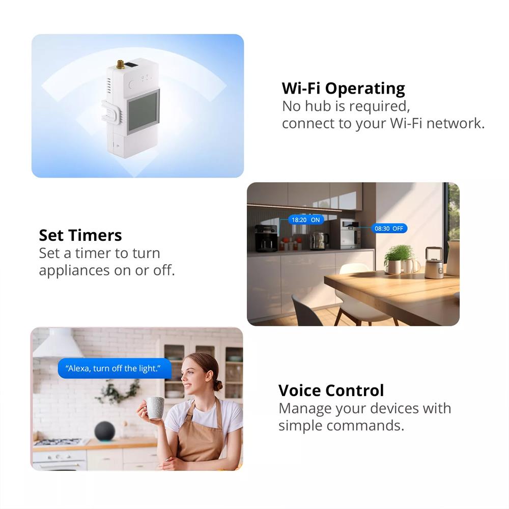 SONOFF POW Ring Smart Power Meter POWCT 100A WiFi Leistungsmesser Tasmota 15 PV