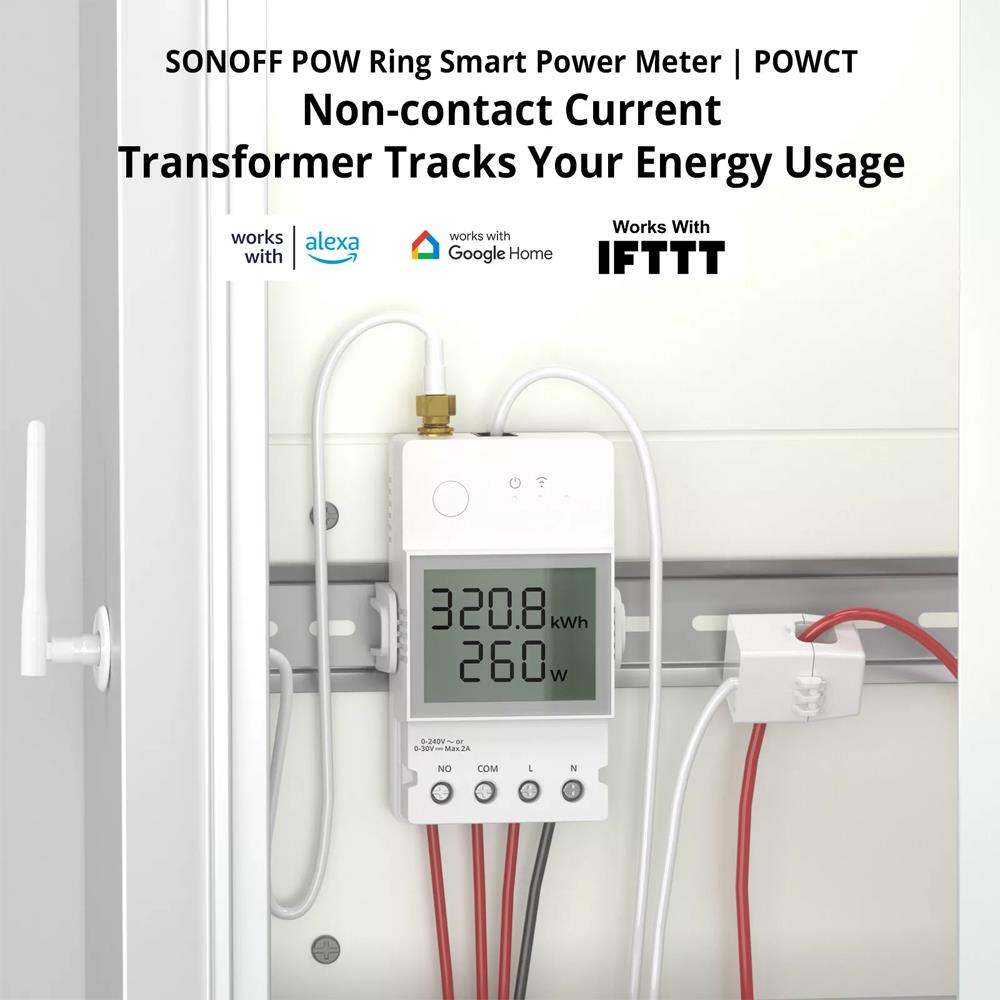SONOFF POW Ring Smart Power Meter POWCT 100A WiFi Leistungsmesser Tasmota 15 PV