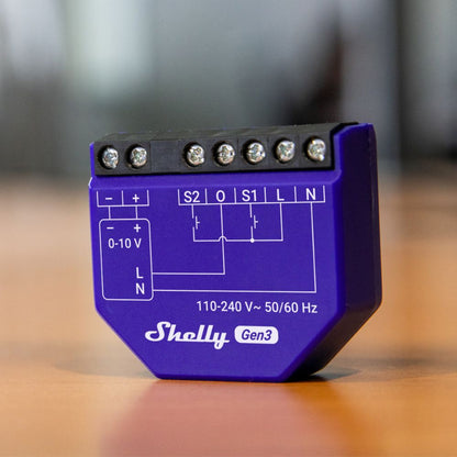 Shelly Plus Dimmer 0/1-10V PM Gen3 ESP32 Wi-Fi Bluetooth Smart Controller
