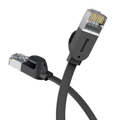 Baseus Cat 6 UTP LAN Ethernet RJ45 Kabel Cable Flach Flat schwarz black 1m