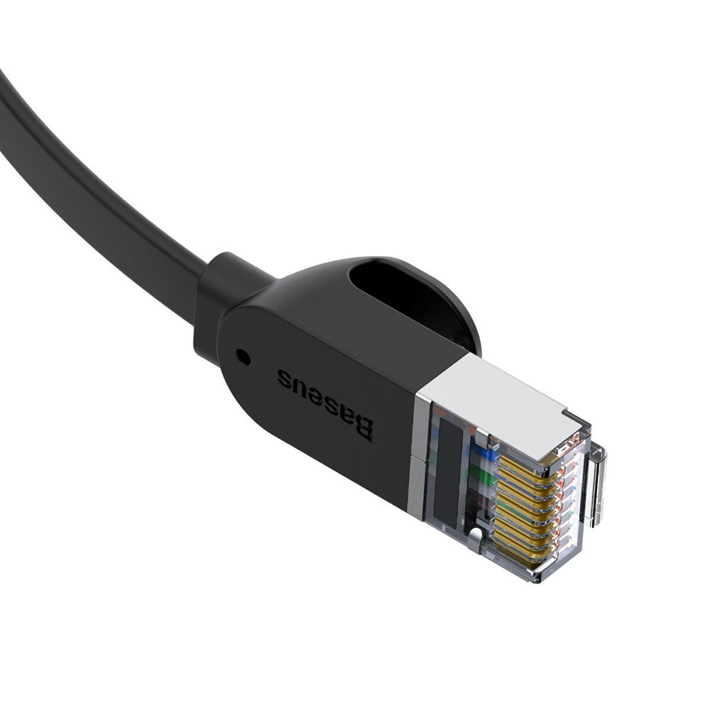 Baseus Cat 6 UTP LAN Ethernet RJ45 Kabel Cable Flach Flat schwarz black 1m