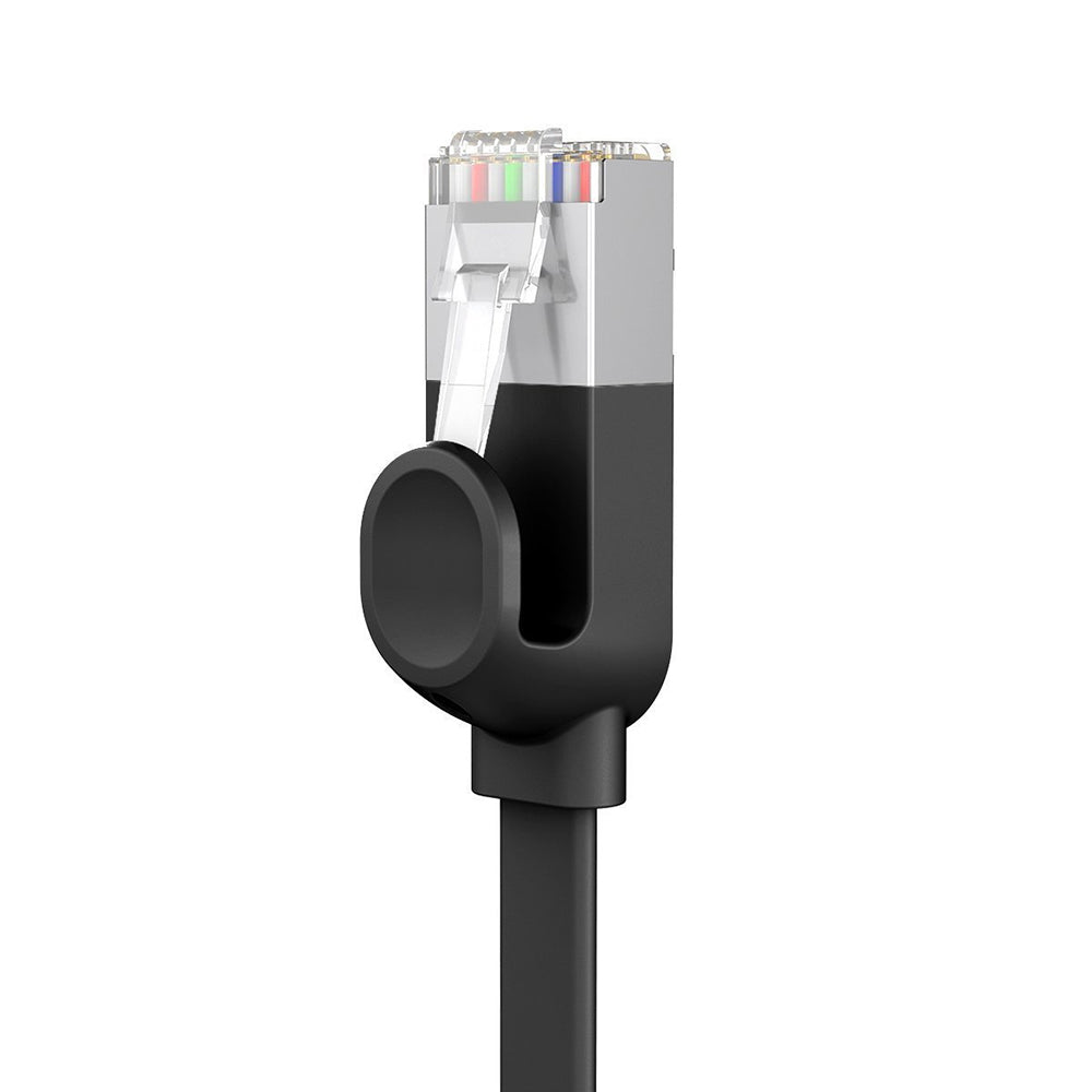 Baseus Cat 6 UTP LAN Ethernet RJ45 Kabel Cable Flach Flat schwarz black 1m