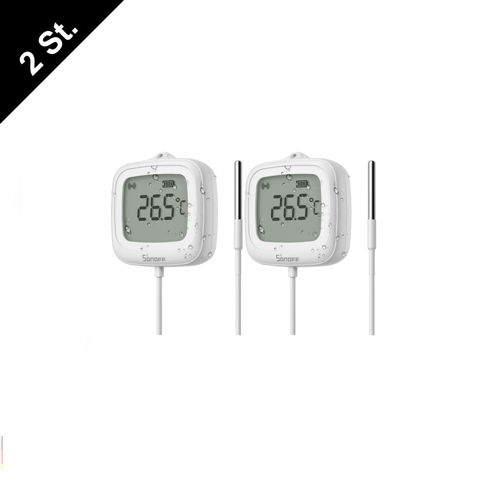 Sonoff SNZB-02LD ZIGBEE 3.0 IP65 LCD Display Thermometer mit Temperaturfühler