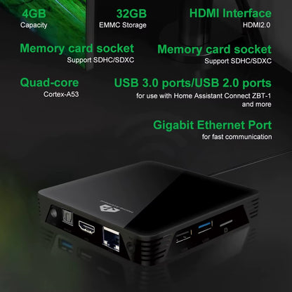 Avatto HA70 Smart Home Assistant Hardware Hub 32GB USB Gigabit LAN HDMI