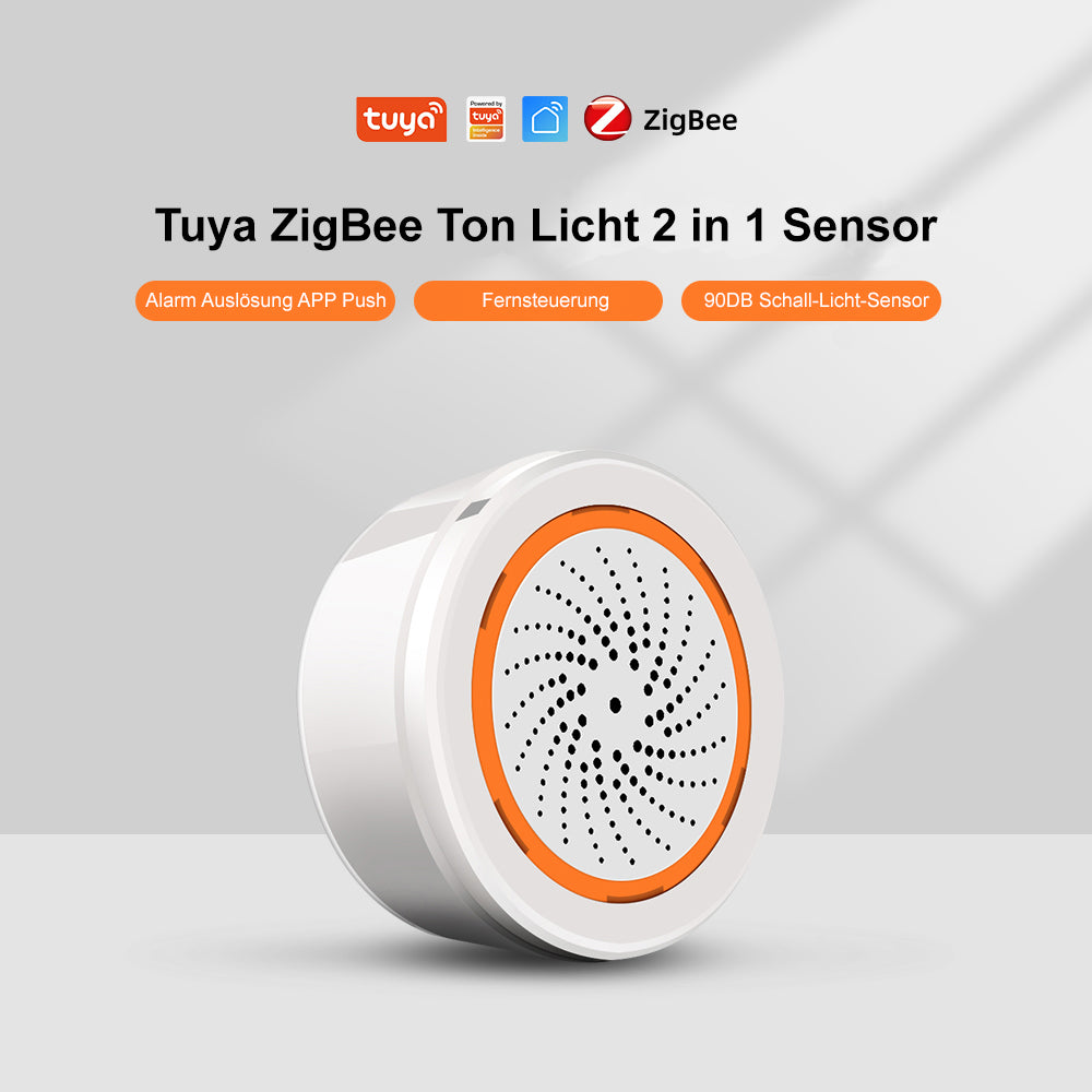 MOES ZSS-LA-SLA-U ZigBee 3.0 Smart Alarm Sirene 90 dB, TUYA, ZIGBEE2MQTT, ZHA