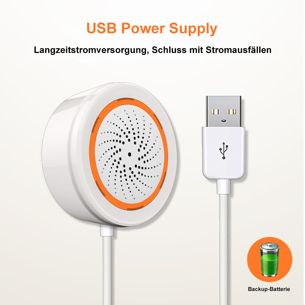 MOES ZSS-LA-SLA-U ZigBee 3.0 Smart Alarm Sirene 90 dB, TUYA, ZIGBEE2MQTT, ZHA