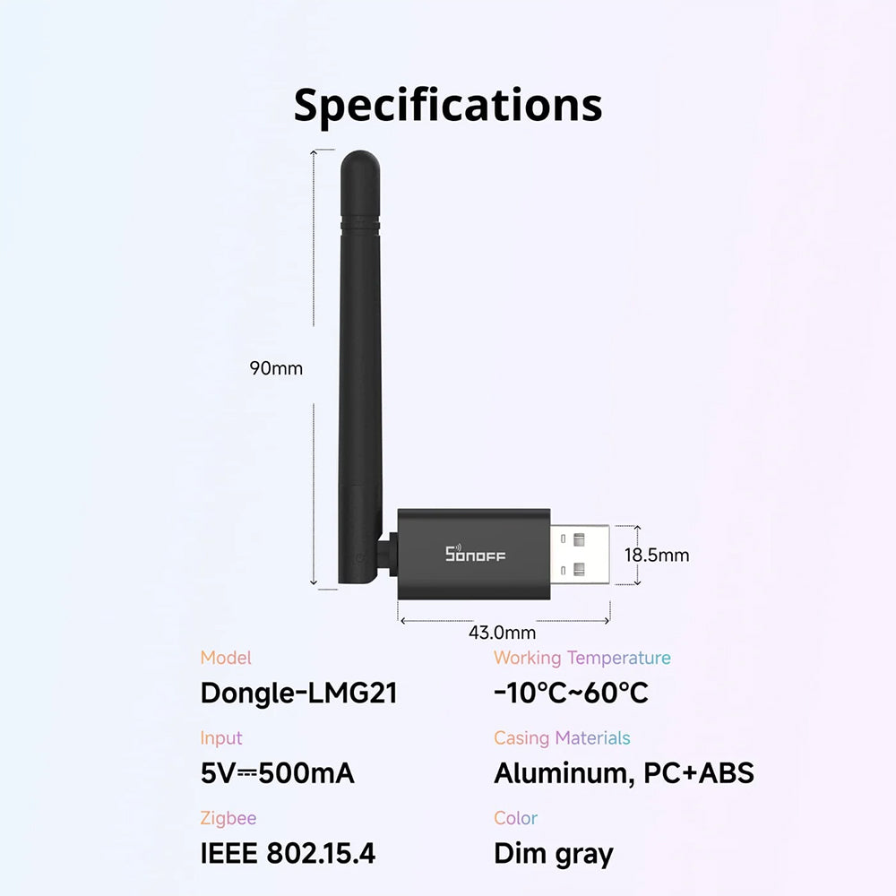 SONOFF Dongle Lite MG21 Zigbee Thread USB Dongle-LMG21 Zigbee2MQTT ZHA Router