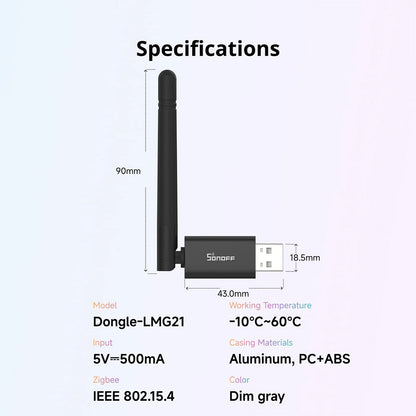 SONOFF Dongle Lite MG21 Zigbee Thread USB Dongle-LMG21 Zigbee2MQTT ZHA Router
