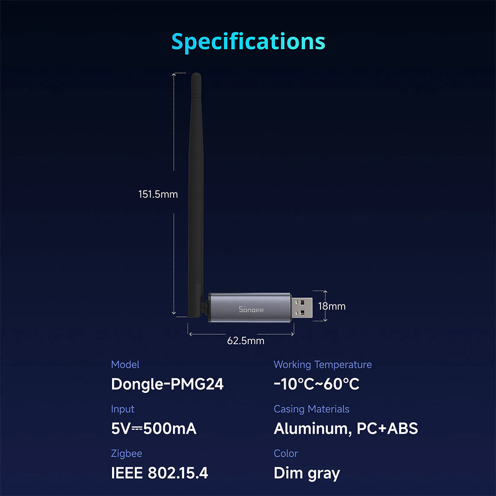 SONOFF Dongle Plus MG24 Zigbee Thread USB-Dongle Zigbee2MQTT ZHA EFR32MG24