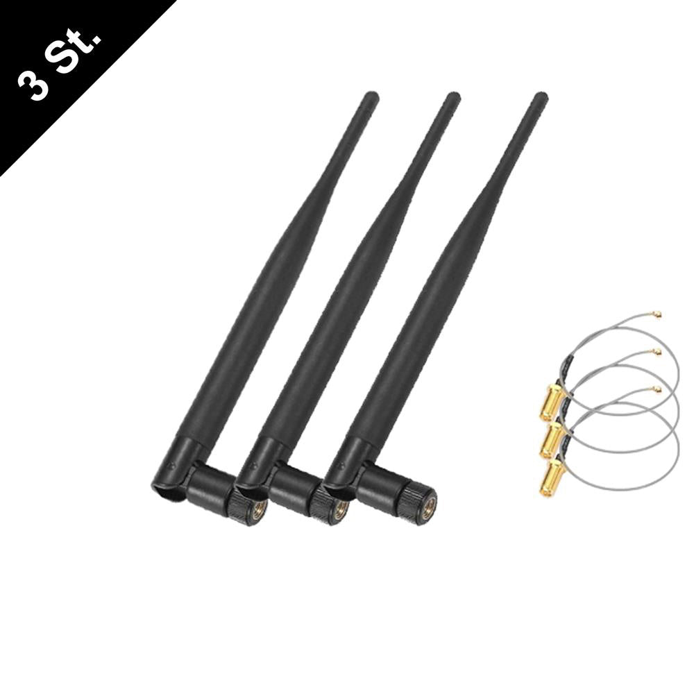 6dBi ANTENNE + Kabel RP-SMA U-FL 2,4G 5Ghz WLAN Dualband Fritz!Box Speedport NEU