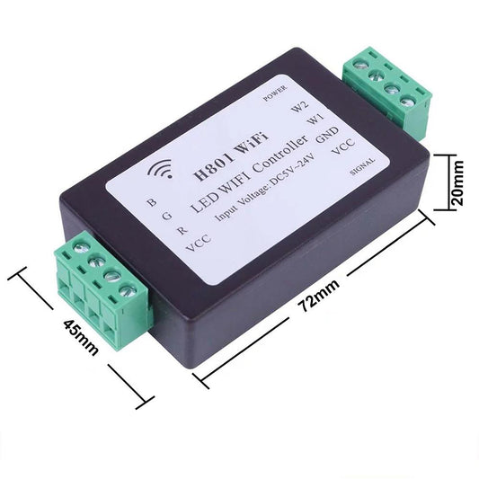 H801 ESP8266 LED WiFi RGBWW Controller für LED Stripes DC 5-24V Tasmota 15