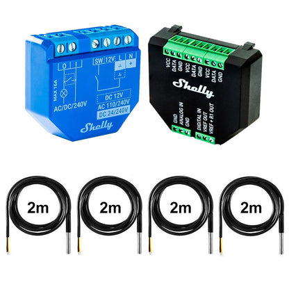 Shelly Plus 1 16A DC-AC Smart WiFi Relais opt. Plus Addon & DS18B20 Temp Sensor